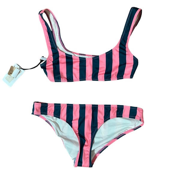 Solid & Striped Stripe Bikini NWT Size M/L - Picture 1 of 4